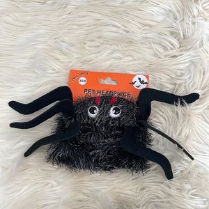 Black spider Halloween chihuahua small dog cat costume head piece clothes XS S